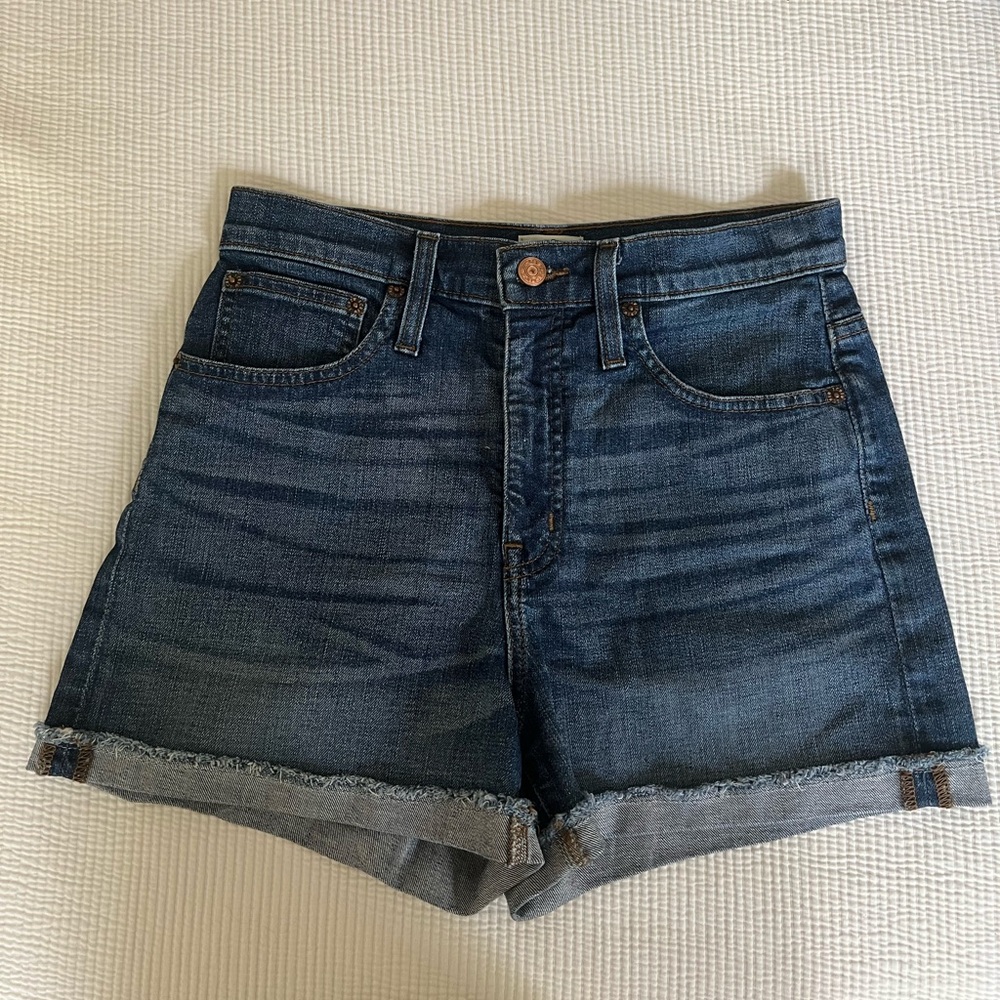 Jcrew high waisted denim shorts
